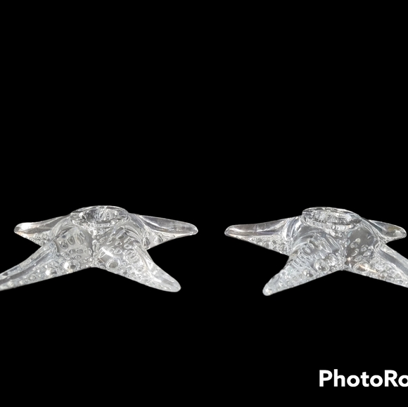 Cristal D'Arques Starfish Candle Holders Set Of 2 - Picture 3 of 9